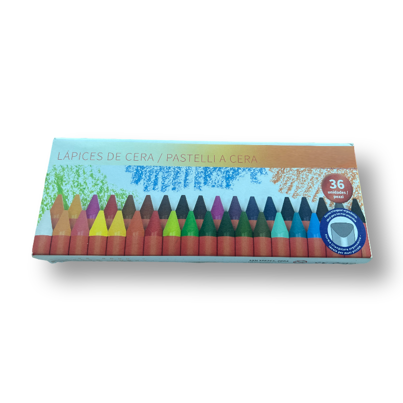 36PCS Colored Triangular Crayons