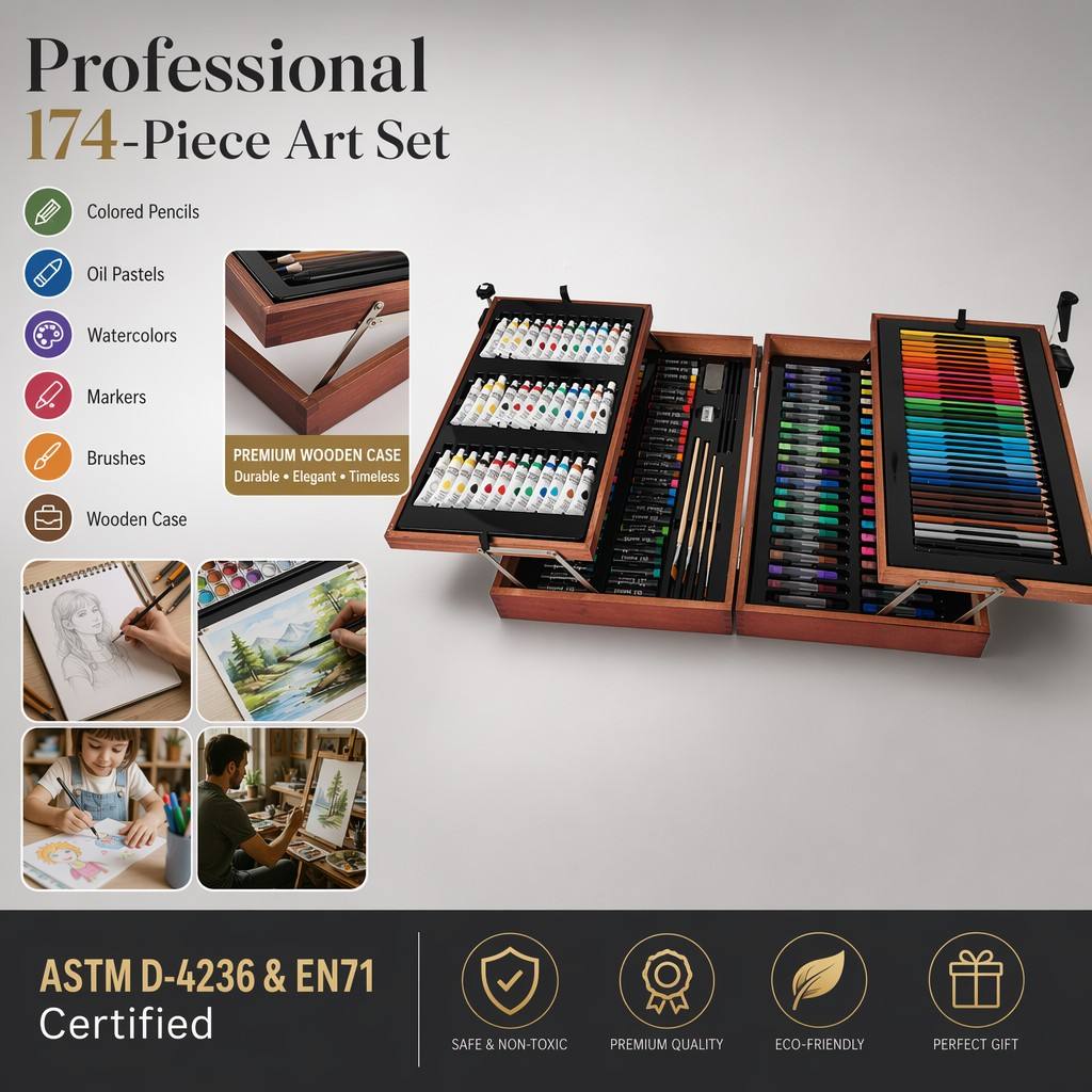 Professional 174-Piece Art Set