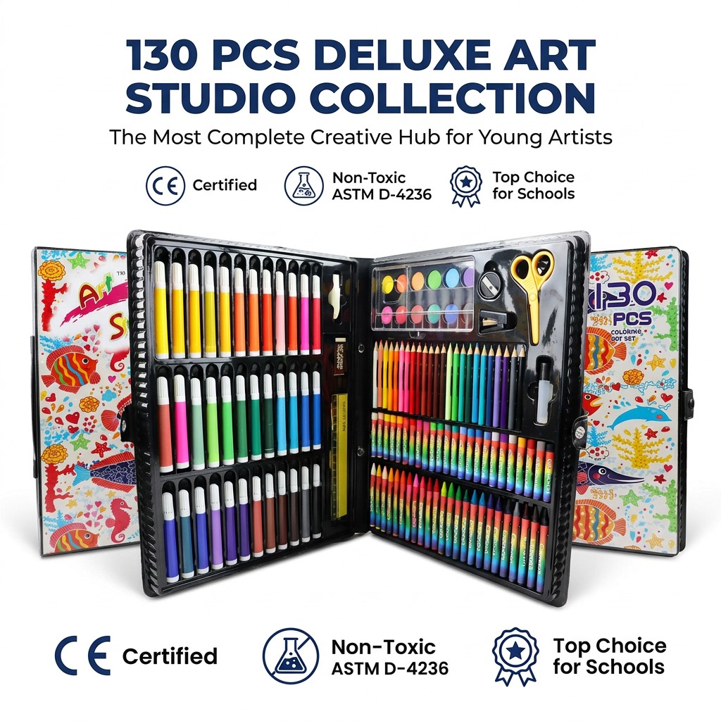 Children's Painting Set – Fish School Colorful Edition